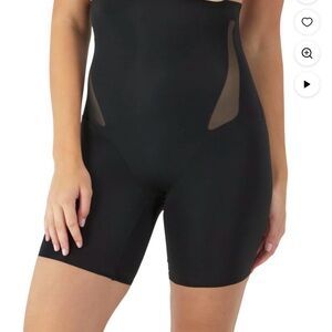 Maidenform Sculpts High Waist Thigh Slimmer Size Medium Black Shapewear